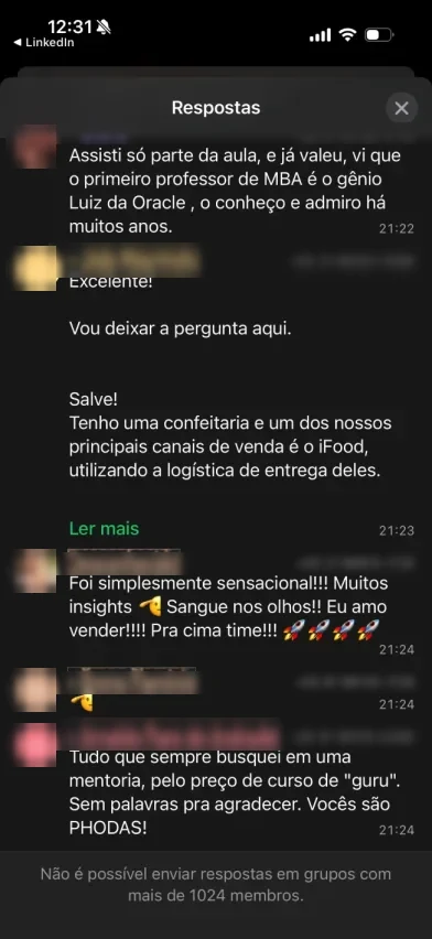 Print de conversa de quem assina o Manual de Donos (1 de 8)