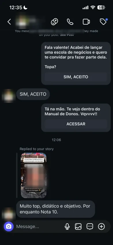 Print de conversa de quem assina o Manual de Donos (6 de 8)